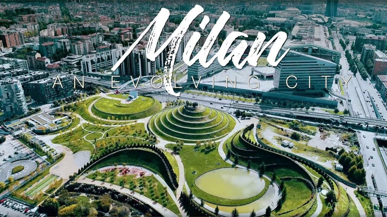 【视频/4K】意大利时尚之都米兰，一个不断发展的城市，米兰天际线无人机拍摄。